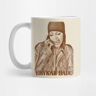 Erykah Badu - retro vintage sketches#2 Mug